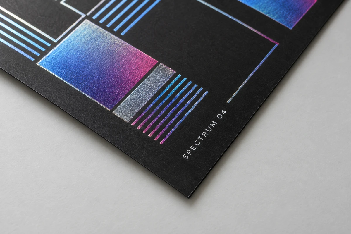 Cold foil surface detail