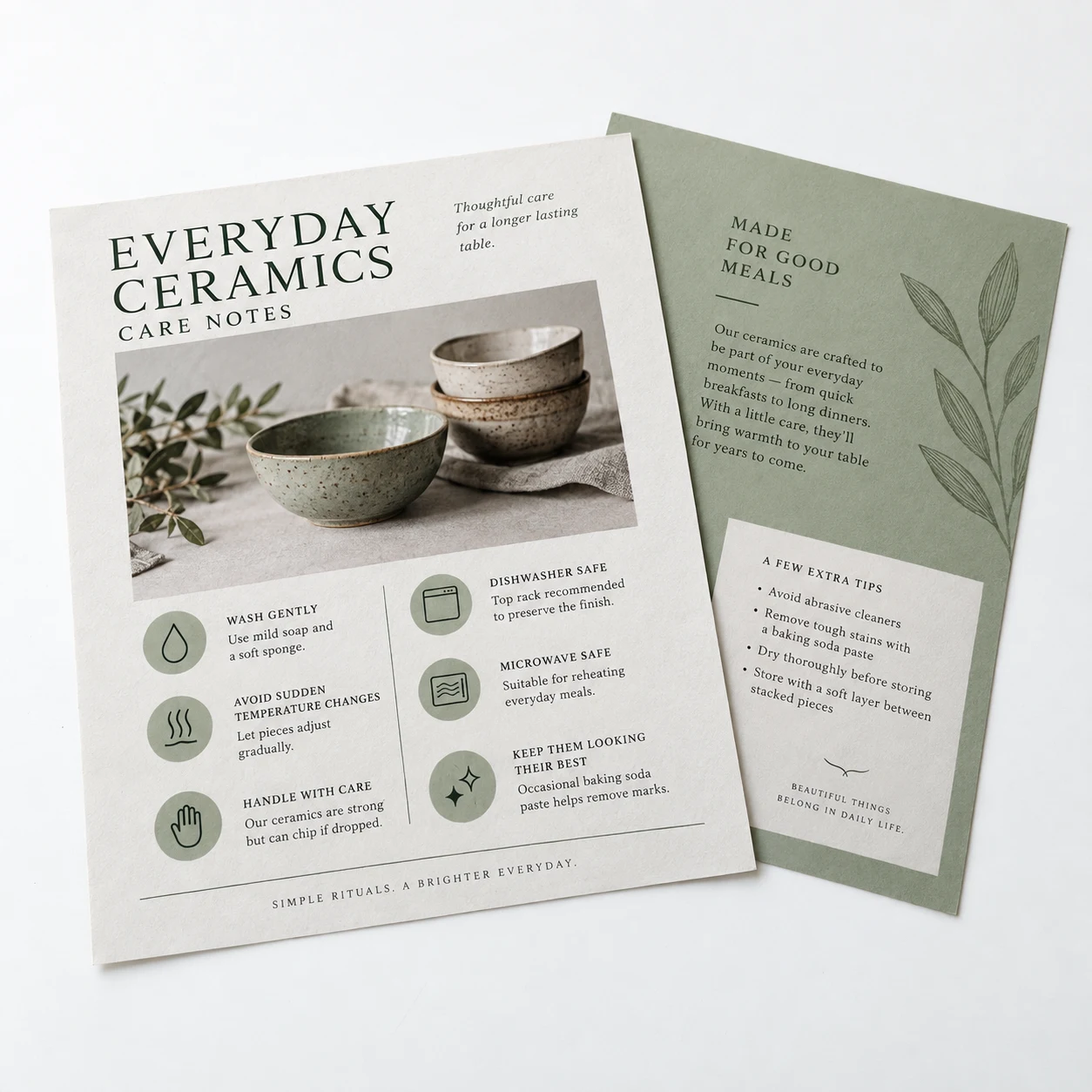 Single-Sheet Insert