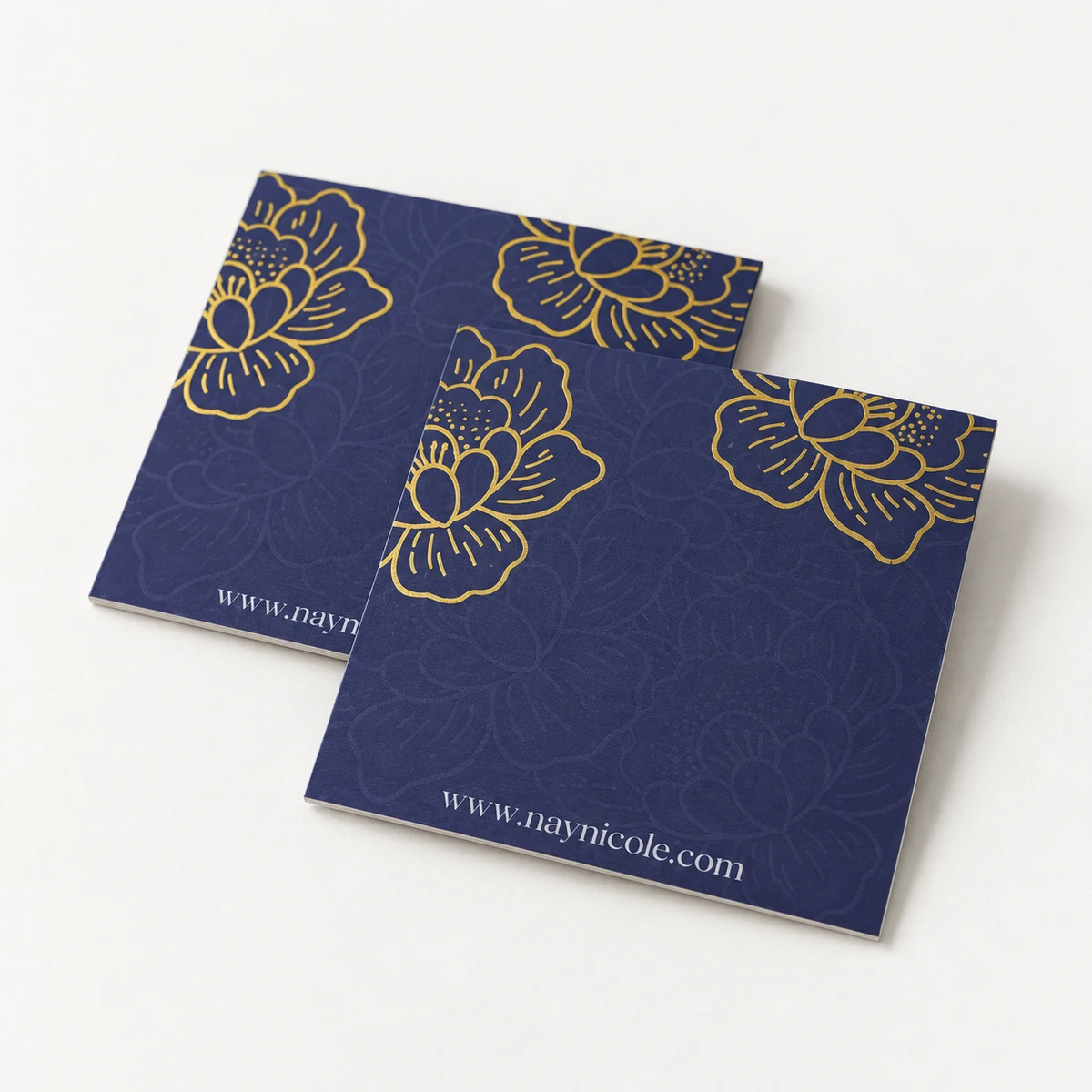 Printed specialty paper cards with tactile and foil details