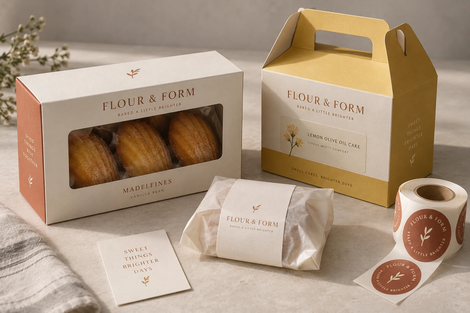 Illustrative Bakery & Desserts packaging range